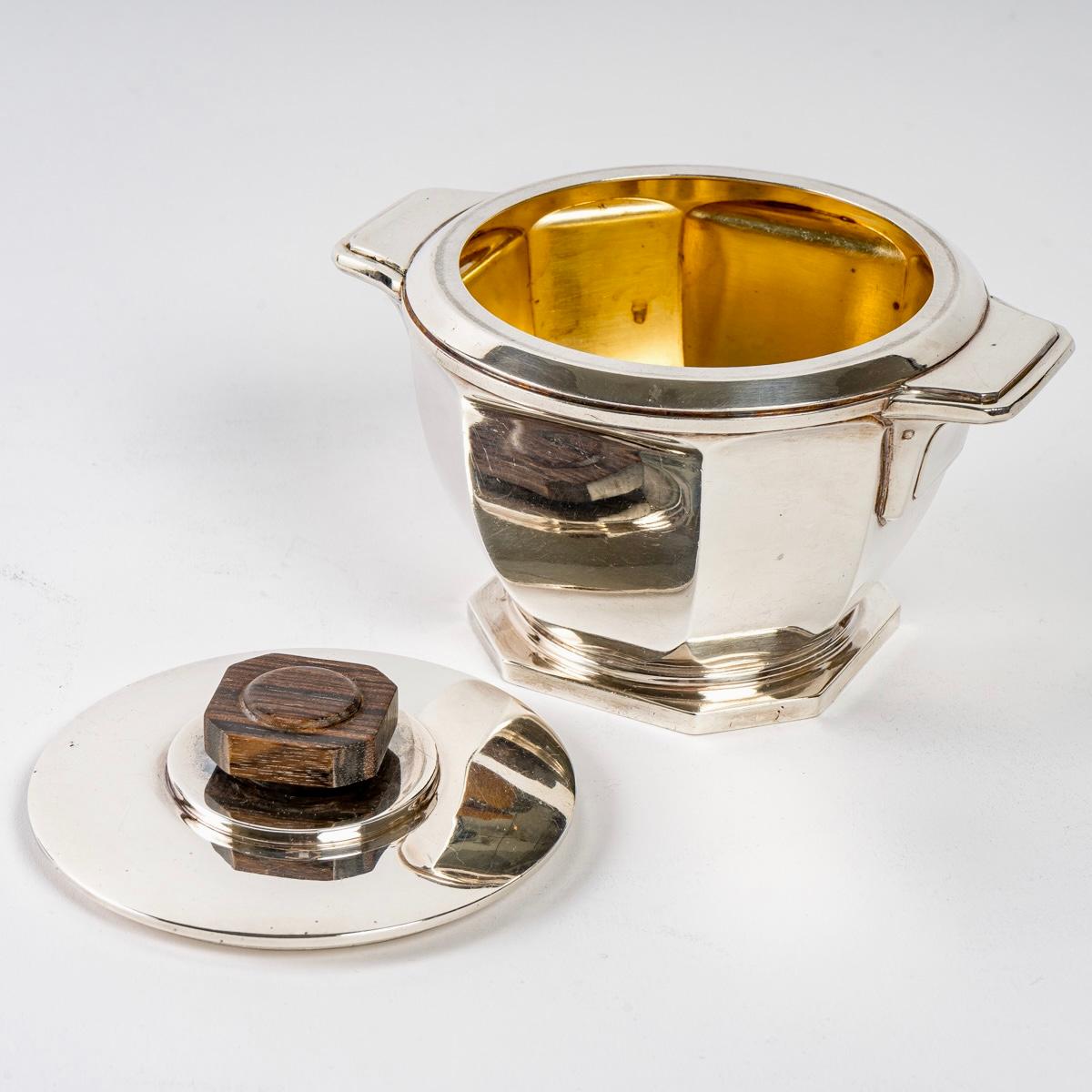 1930 Ernest Prost, Tea and Coffee Service in Sterling Silver and Macassar 5