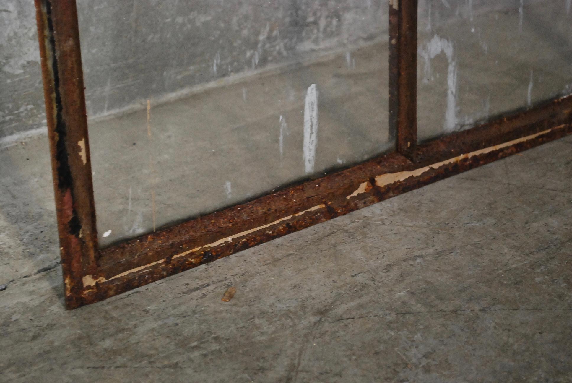Set of 5 vintage windows salvaged from an old building in Hamilton, Ontario. 
Not bent some cracked glass.