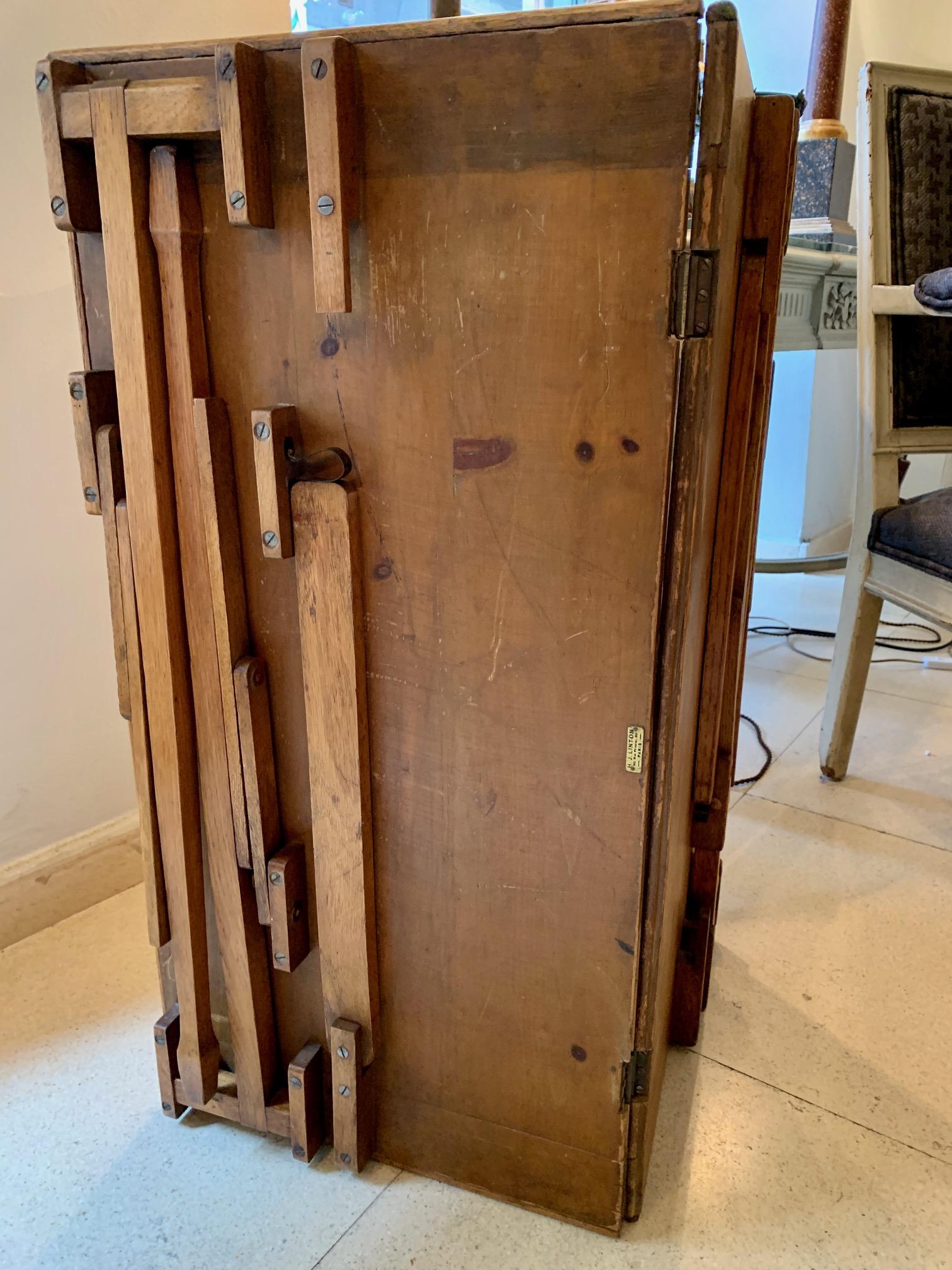 1930 Folding Game Table by H.J.Linton Paris 4