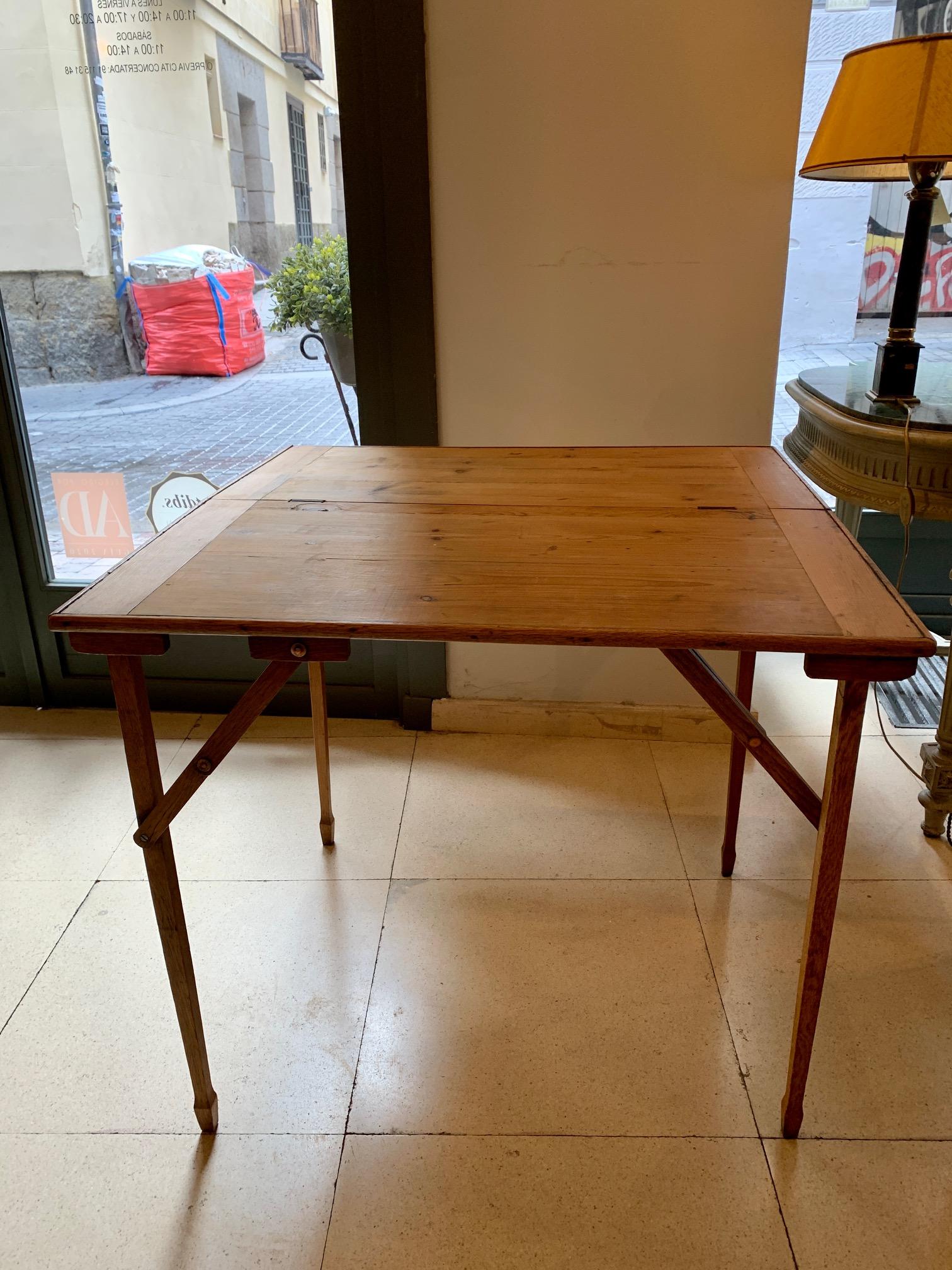1930 Folding Game Table by H.J.Linton Paris 5