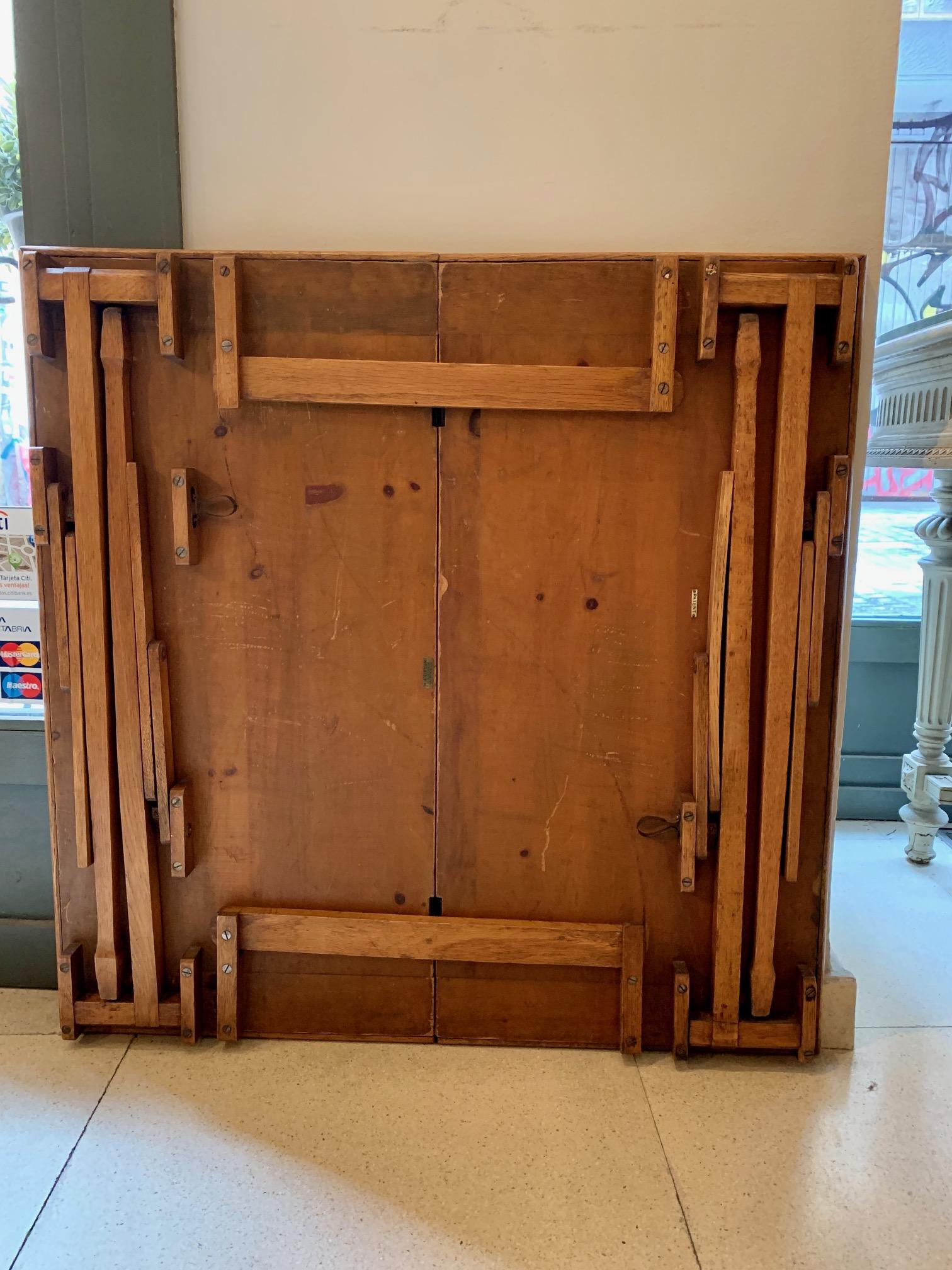 1930 Folding Game Table by H.J.Linton Paris 8