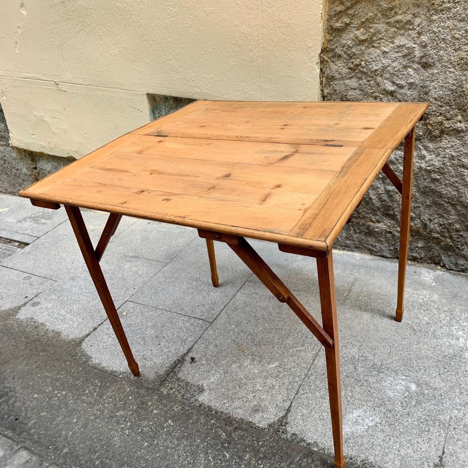 20th Century 1930 Folding Game Table by H.J.Linton Paris