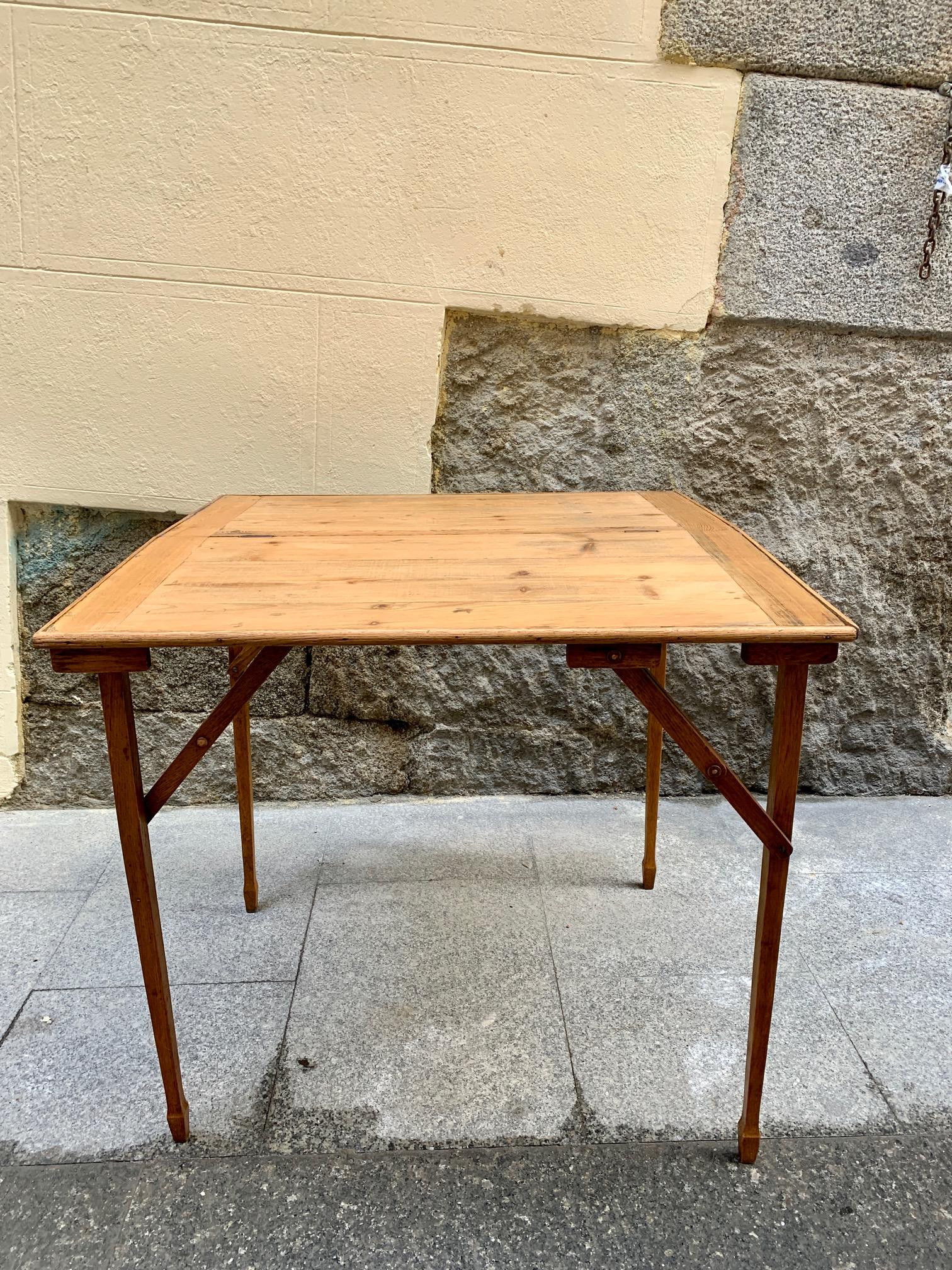 1930 Folding Game Table by H.J.Linton Paris 1