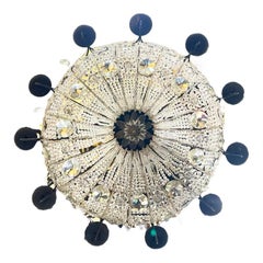 1930 French Beaded Crystal Chandelier 11 Lights