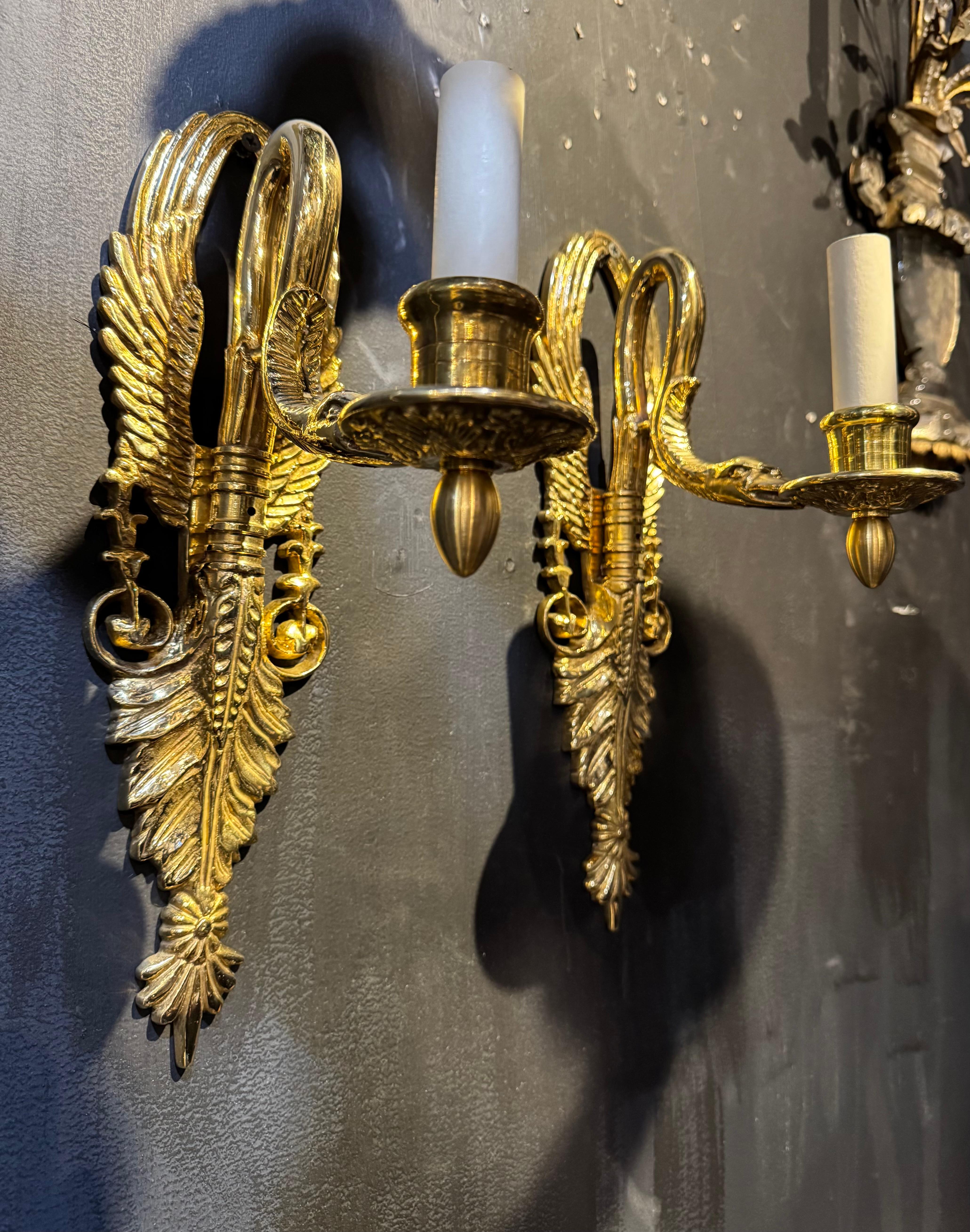1930 Luci di bronzo Impero Francese 1 Luce 14