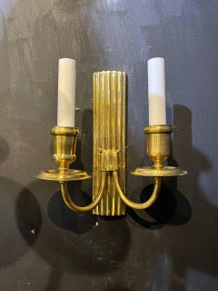 1930' French Gilt Bronze Small Sconces
