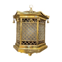 1930 French Pagoda Shape Bronze Lantern