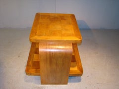 1930 French Work, Art Deco Walnut Veneer Gueridon