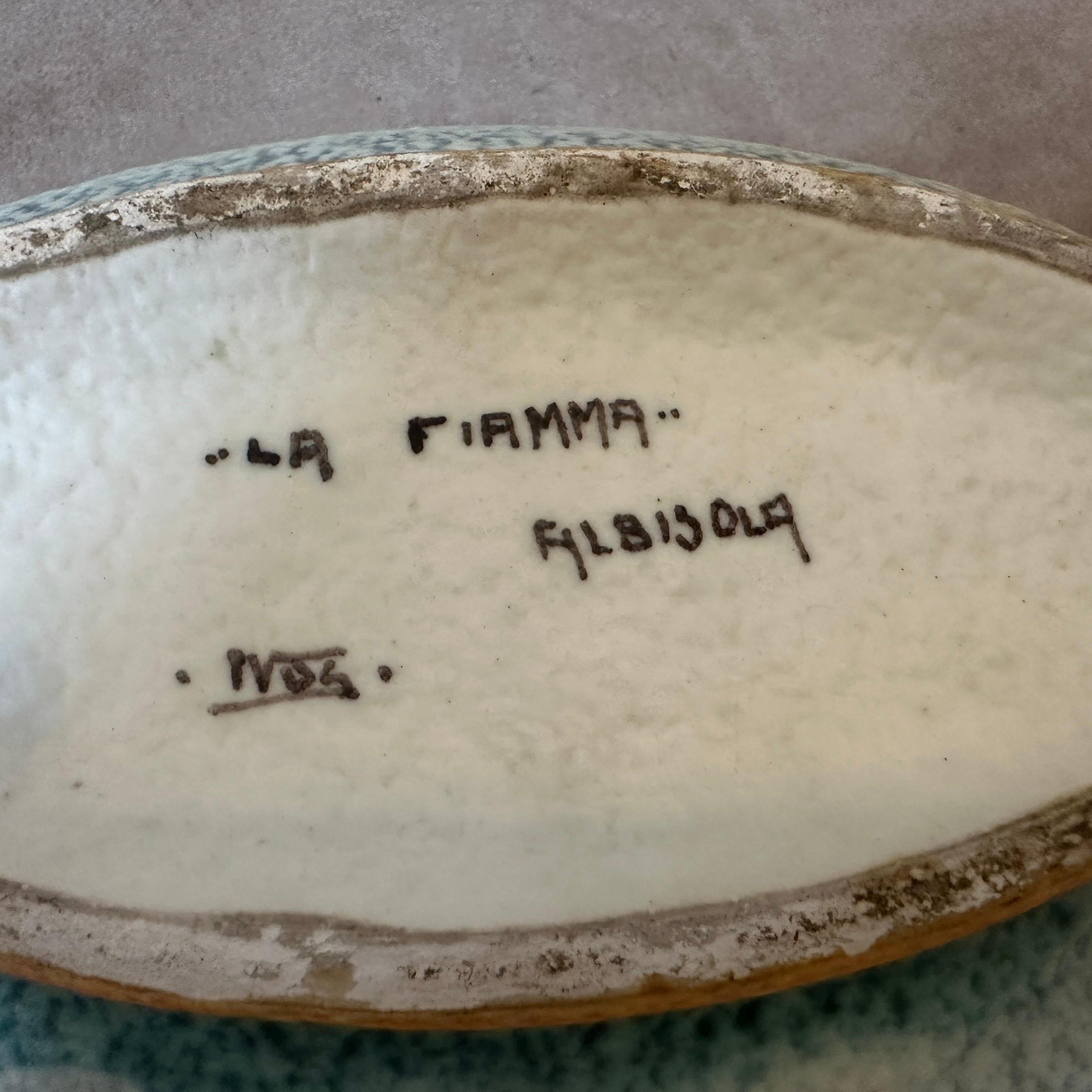 1930 Futurist Italian Ceramic Bowl by Ivos Pacetti for La Fiamma Albisola For Sale 2