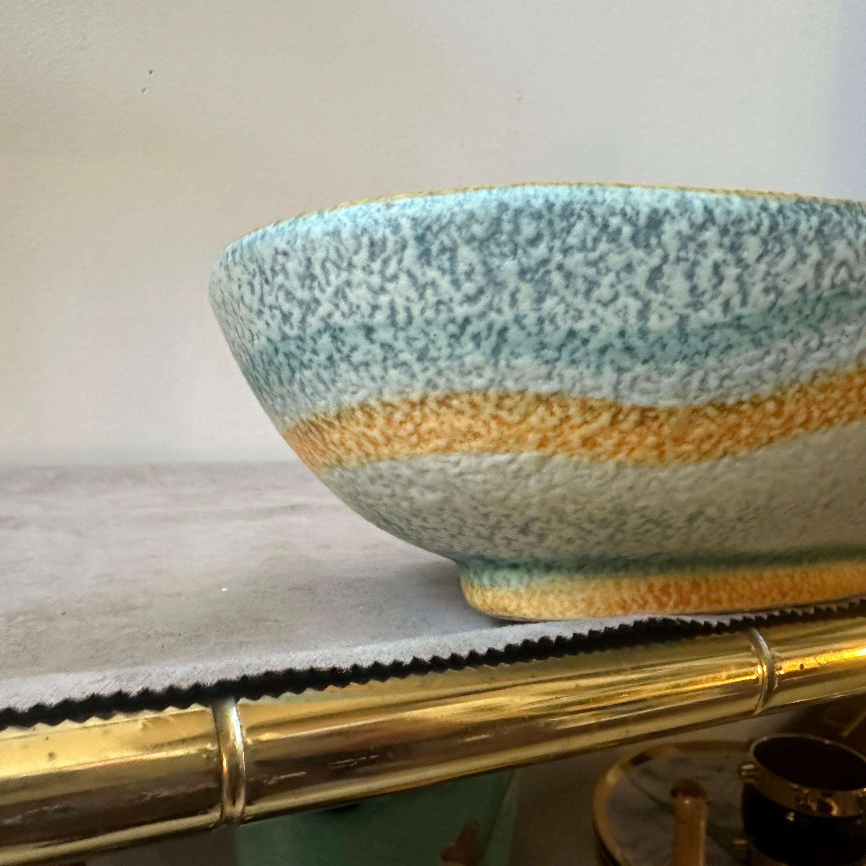 1930 Futurist Italian Ceramic Bowl by Ivos Pacetti for La Fiamma Albisola For Sale 4