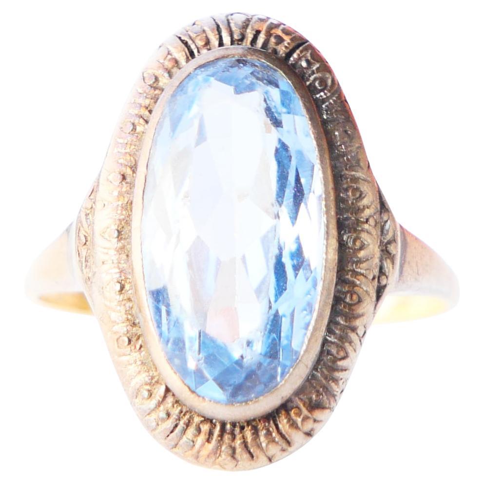 1930 Anello tedesco Spinello in oro massiccio 18 carati Ø US7,5 / 4,26gr