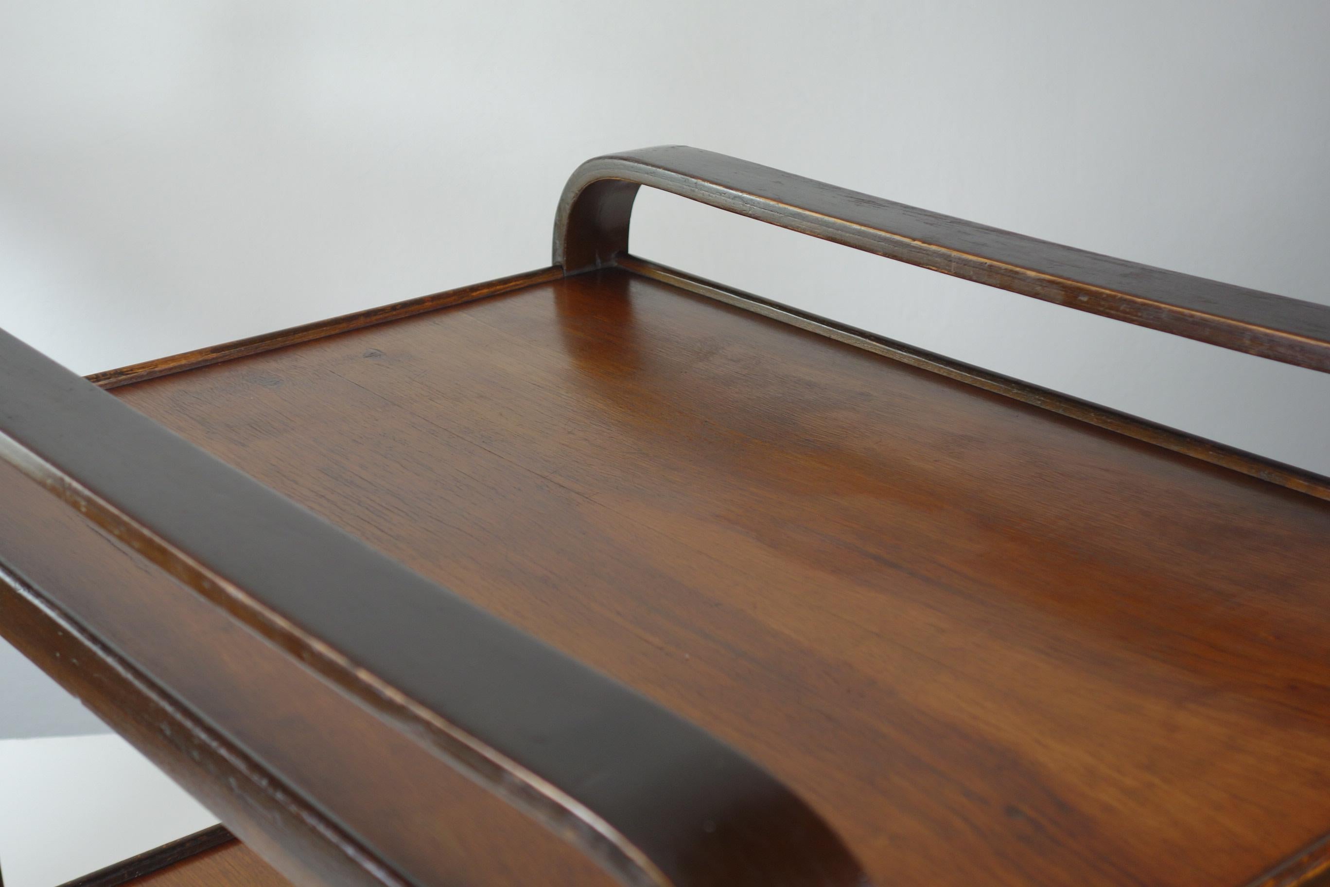 1930 Giuseppe Pagano Maggioni Carro de bar de madera contrachapada de diseño racionalista en venta 3
