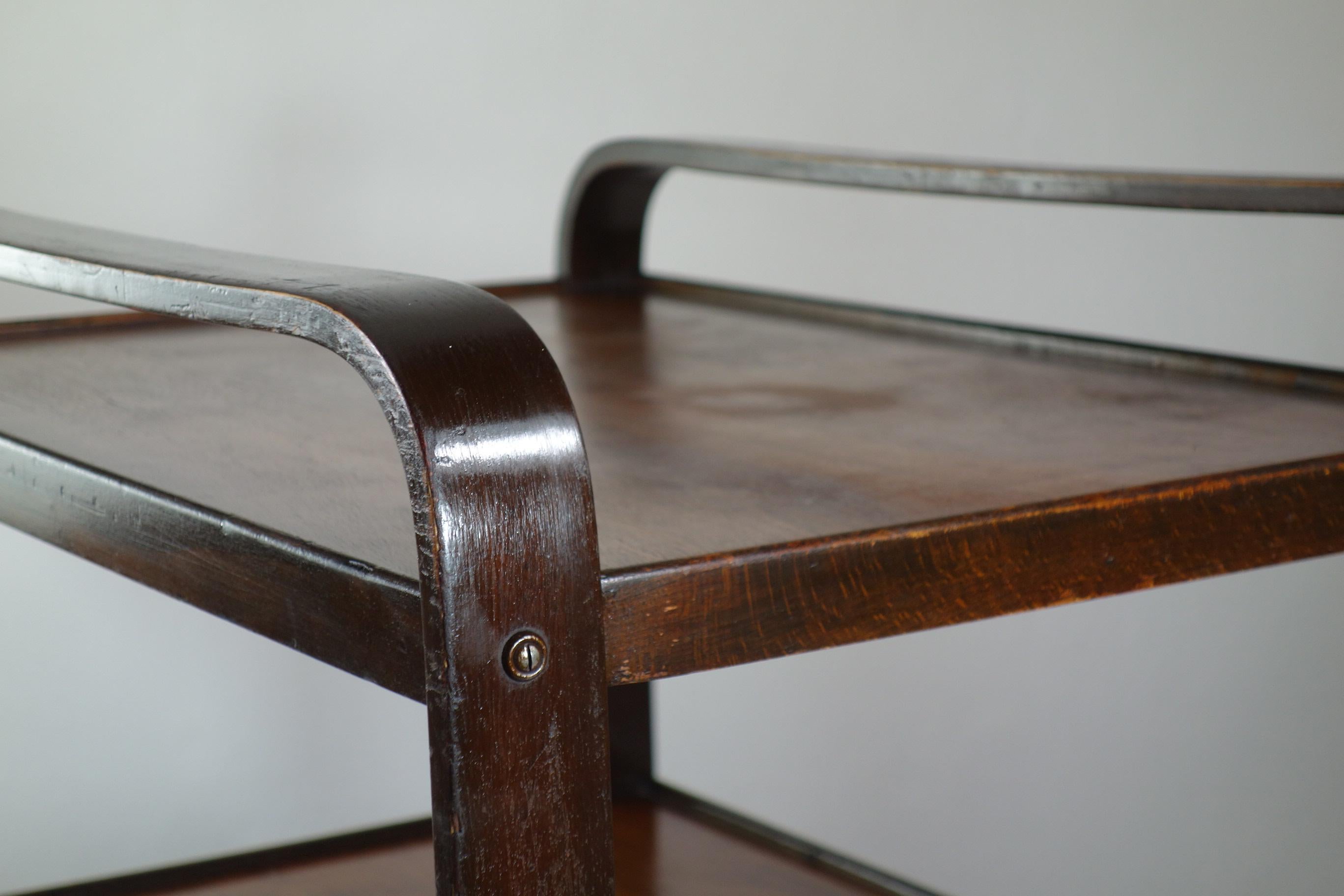 1930 Giuseppe Pagano Maggioni Carro de bar de madera contrachapada de diseño racionalista en venta 5