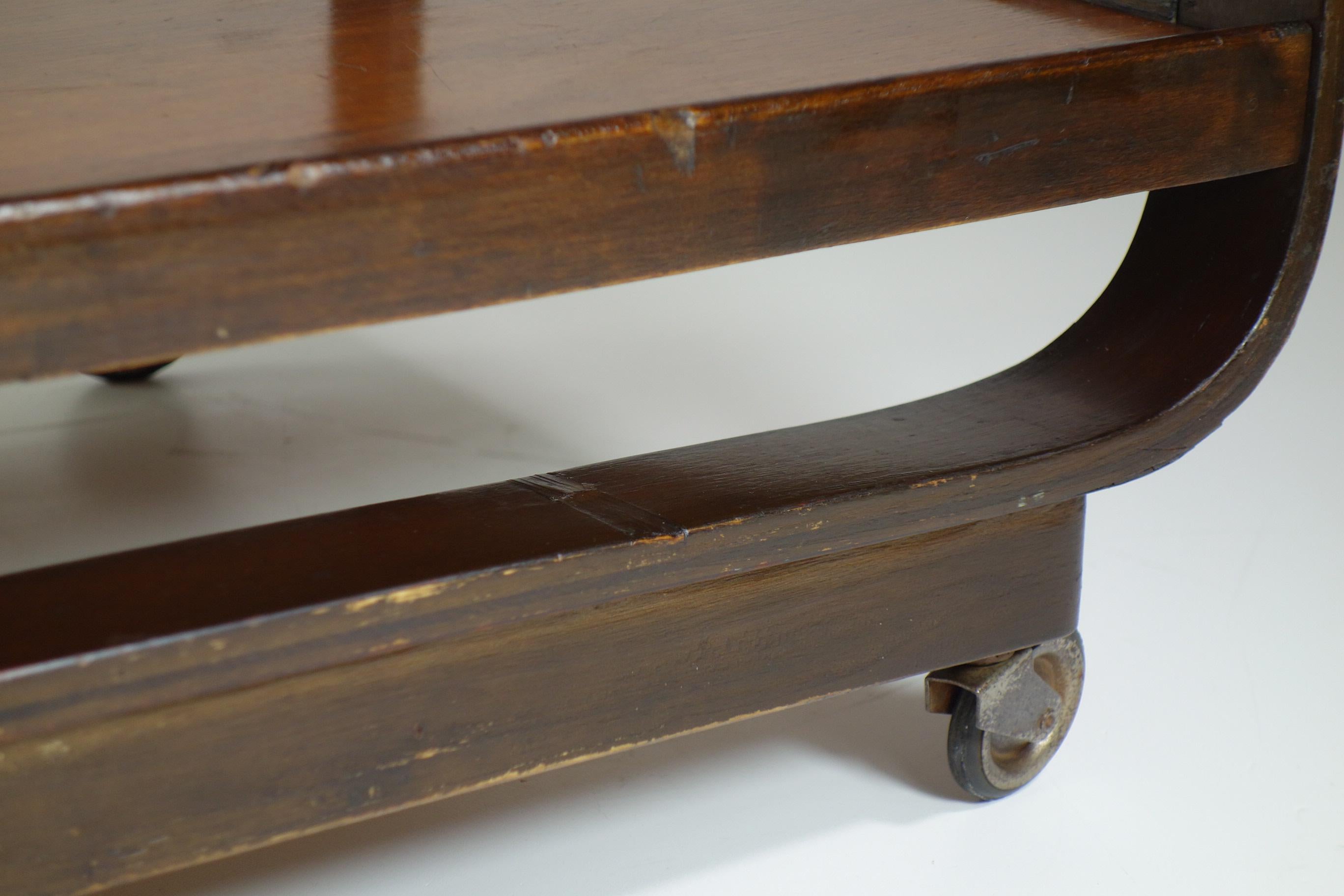 1930 Giuseppe Pagano Maggioni Carro de bar de madera contrachapada de diseño racionalista en venta 6