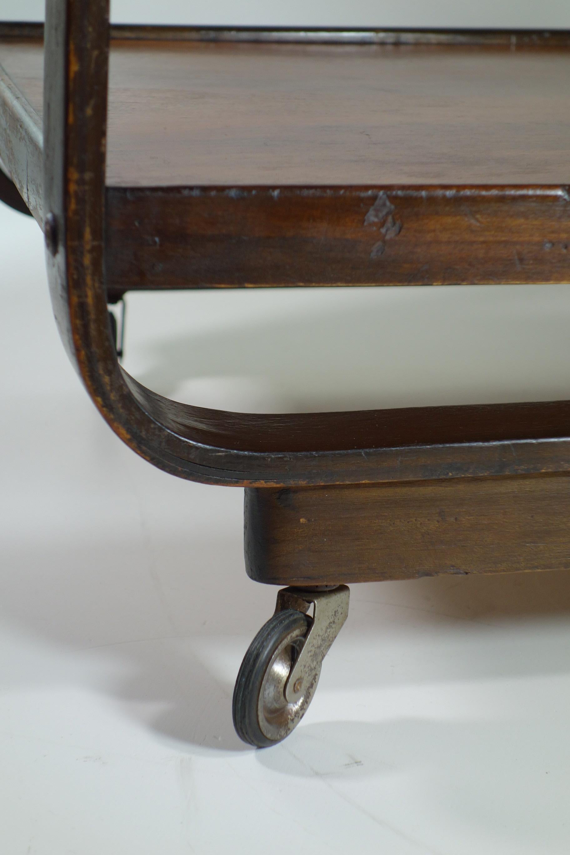 1930 Giuseppe Pagano Maggioni Carro de bar de madera contrachapada de diseño racionalista en venta 7