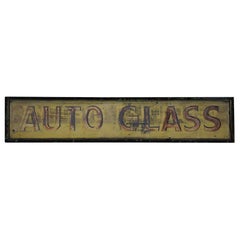 1930 Hand Painted Automotive Sign on Tin