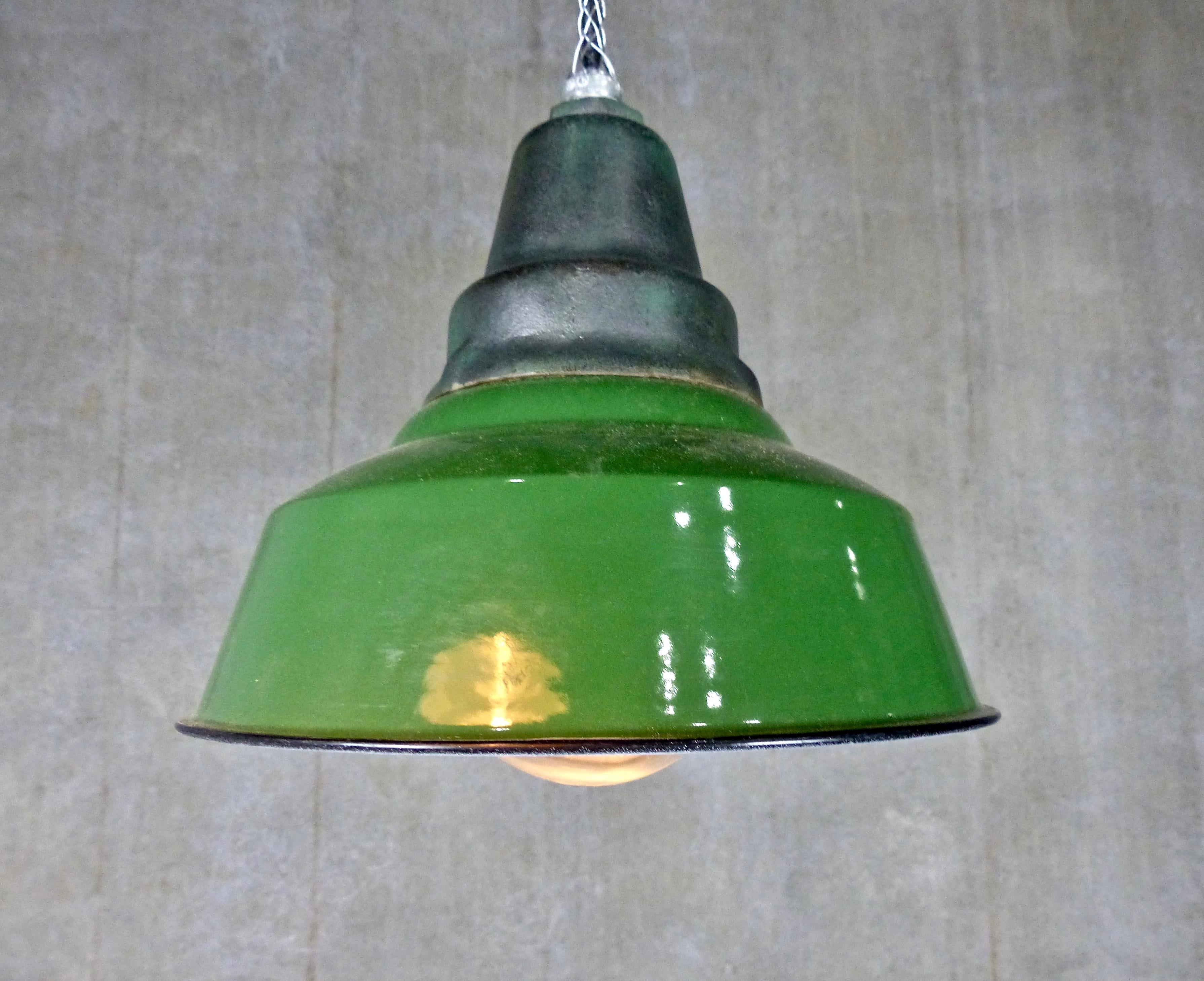 American 1930 Industrial Crouse Hinds Pendant Lights