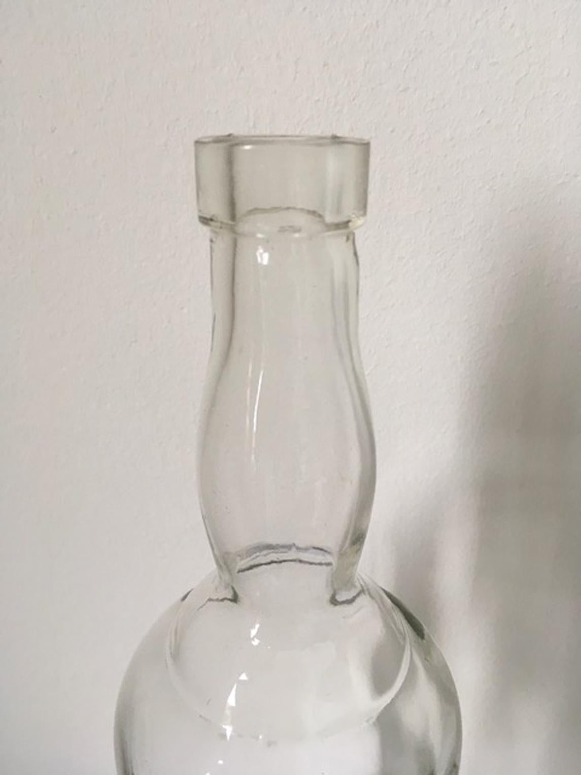 1930 Italy Clear Glass Bottle by Siva Tuscany For Sale 10