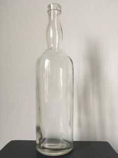 1930 Italy Clear Glass Bottle by Siva Tuscany
