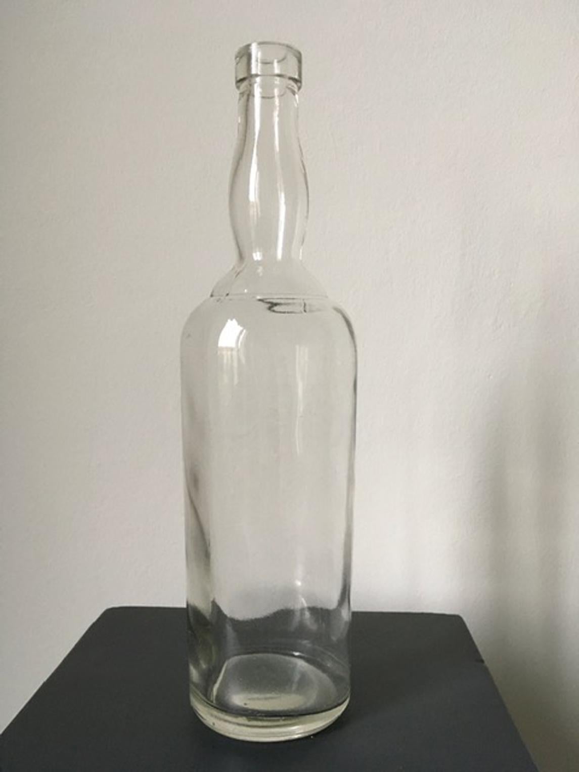Art déco Bouteille en verre transparent italienne Siva de Toscane de 1930 en vente