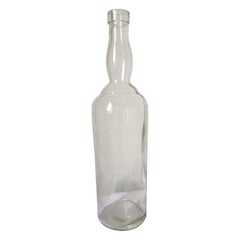 Antique 1930 Italy Clear Glass Bottle by Siva Tuscany