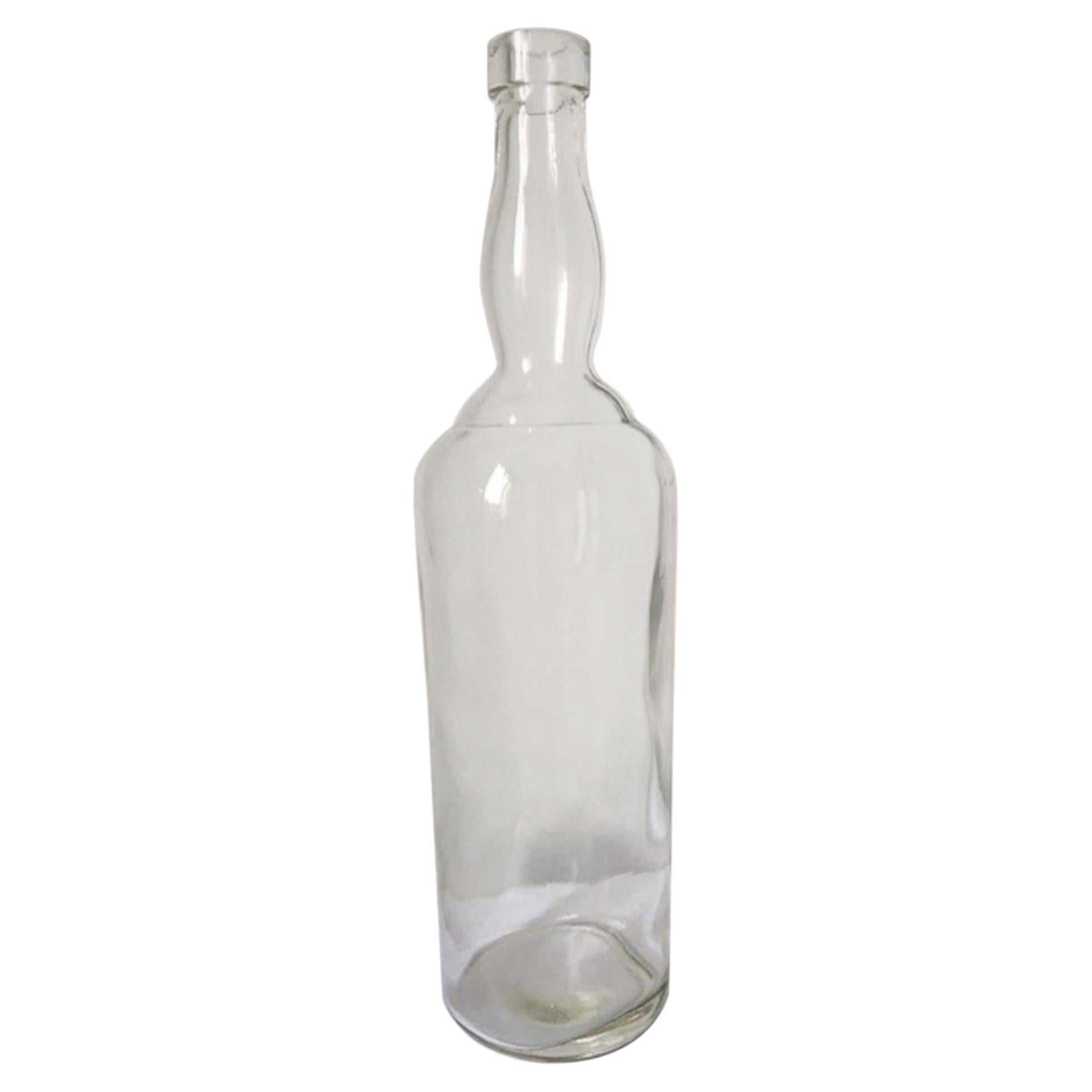 Bouteille en verre transparent italienne Siva de Toscane de 1930 en vente