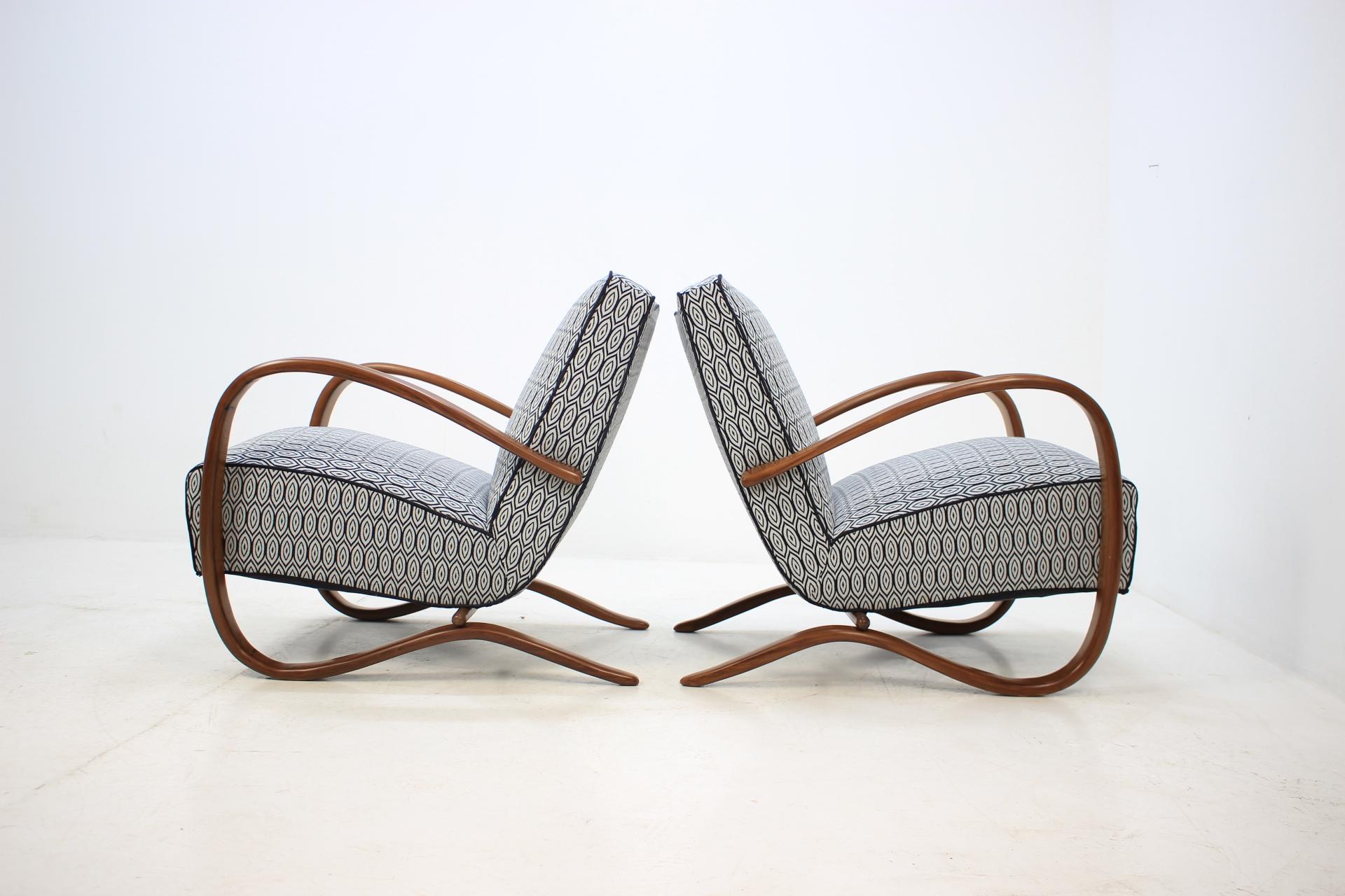 1930 Jindrich Halabala Art Deco Armchairs H-269, Set of 2 In Good Condition In Praha, CZ