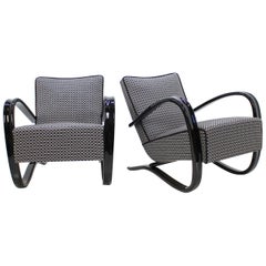 1930 Jindrich Halabala Art Deco Armchairs H-269, Set of 2