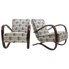 1930 Jindrich Halabala Art Deco Armchairs H-269, Set of 2