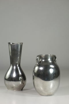 1930 Just Andersen Art Deco Pewter Pair of Vases