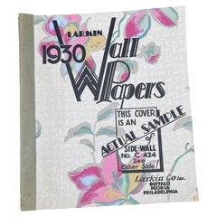 1930 Larkin Wallpaper Sample Book Art Deco Interior Design Florals & Geometrics