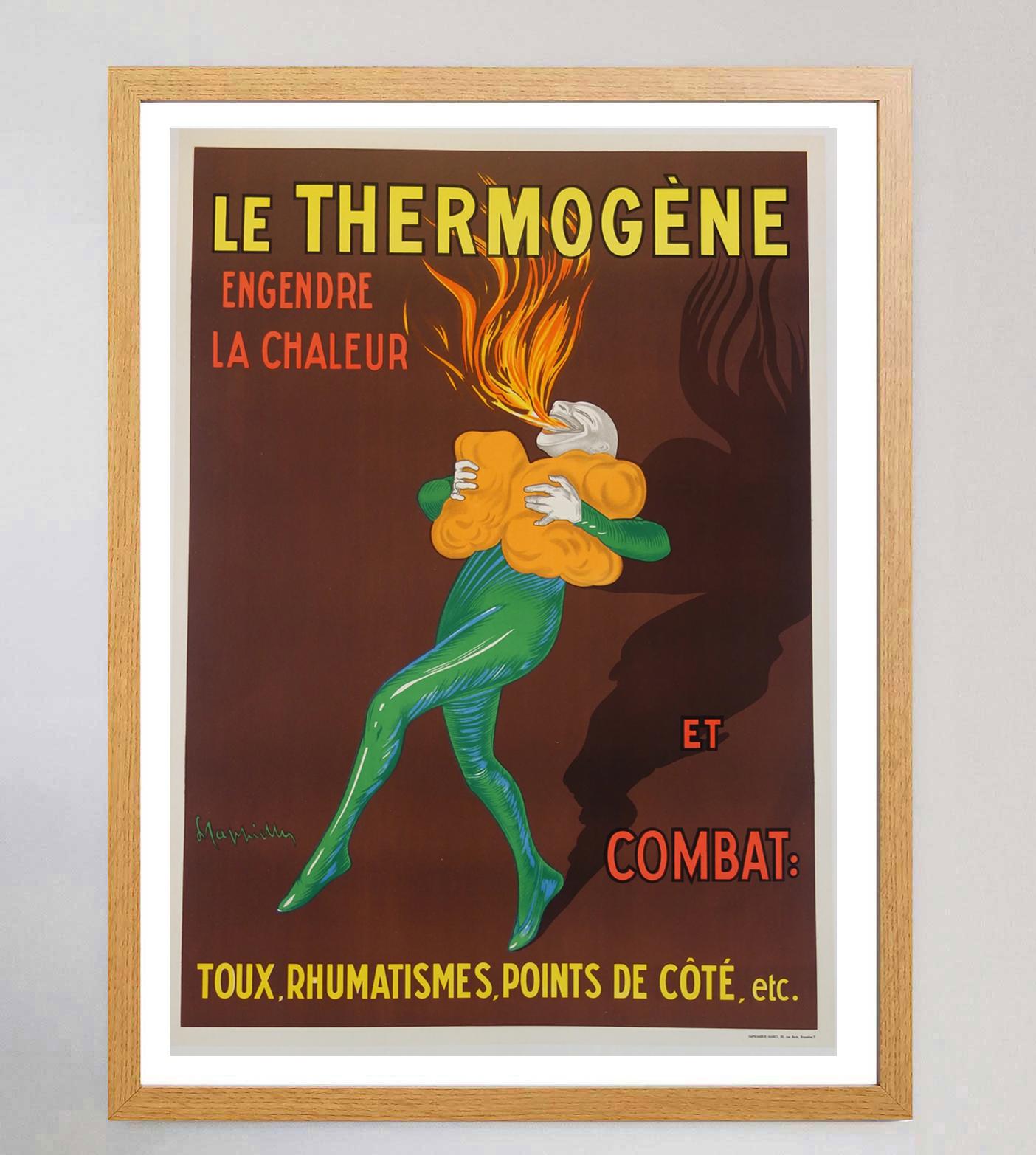 Affiche vintage d'origine Le thermogène, 1930 Bon état - En vente à Winchester, GB