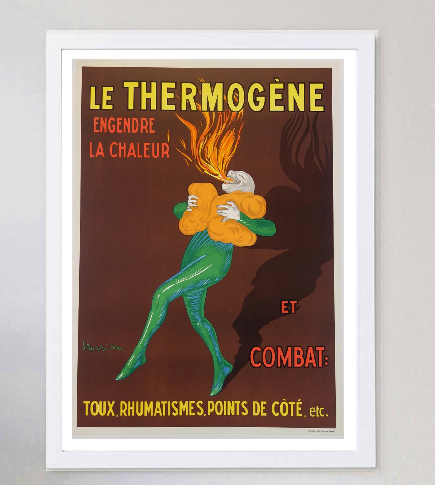 1930 Le Thermogene Original Vintage Poster In Good Condition For Sale In Winchester, GB