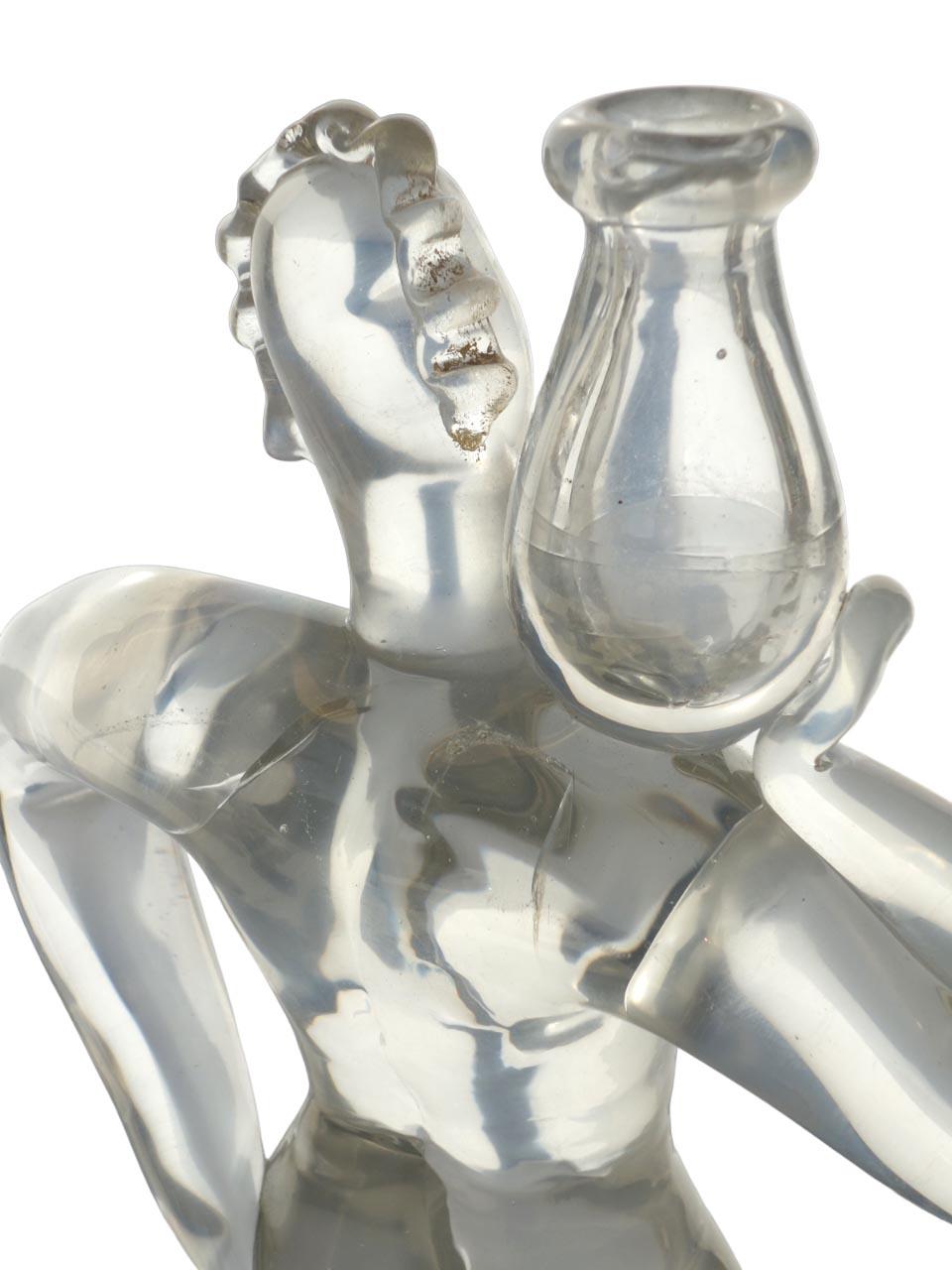 1930 Napoleon Martinuzzi CVM Cappellin Muranoglas Art Deco Figur (Mid-20th Century) im Angebot