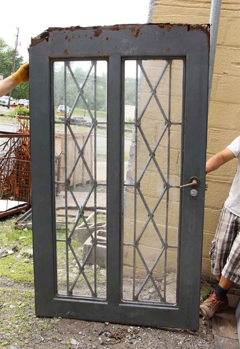 1930 New Jersey Steel Doors with Diamond Lattice Design For Sale at 1stDibs