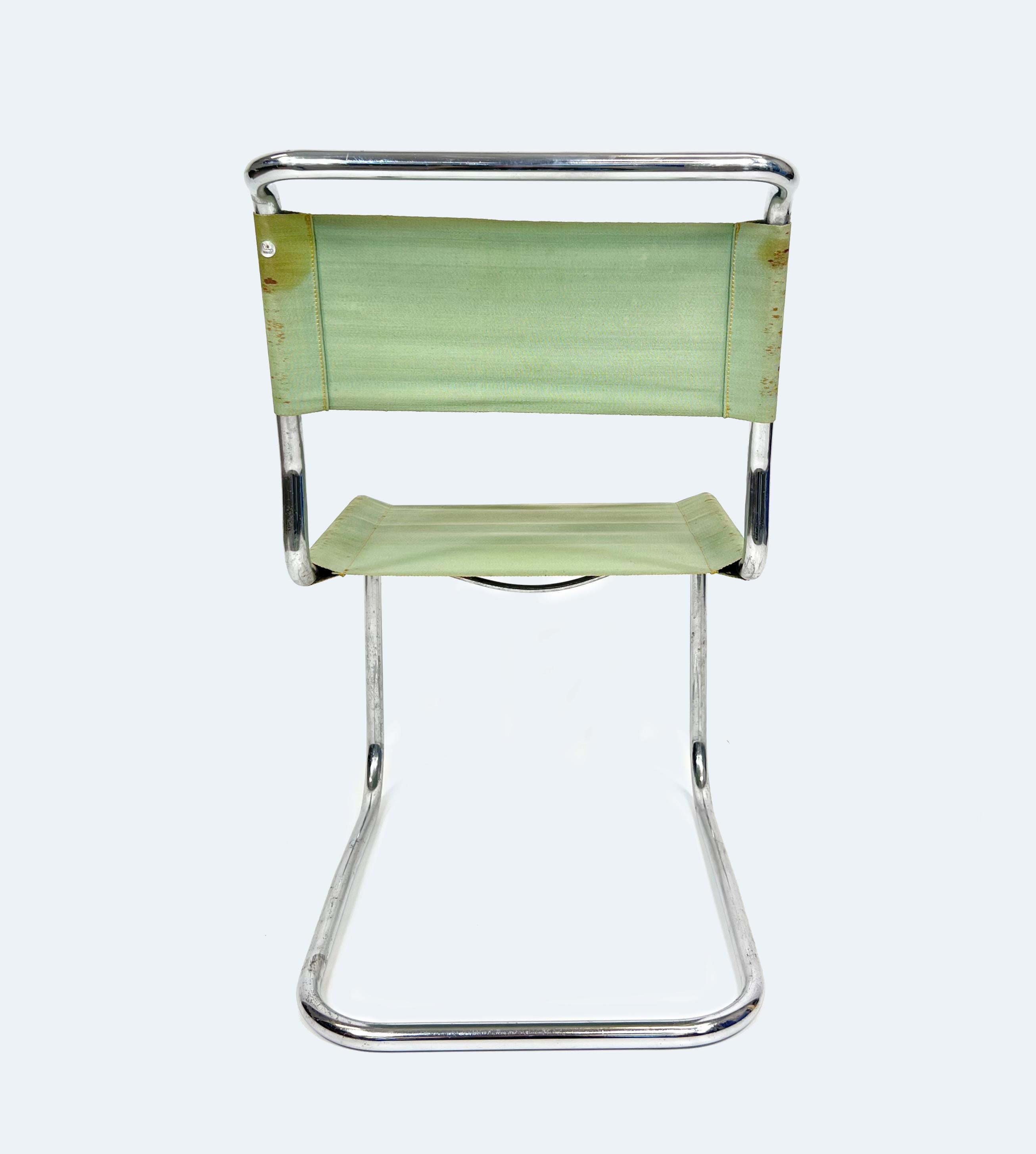 Mid-20th Century Original German Tubular Steel Chair Model B33 by Marcel Breuer, 1930 For Sale