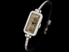 1930 Patek Philippe Vintage Art Deco Ladies with Bracelet - Platinum & Diamonds