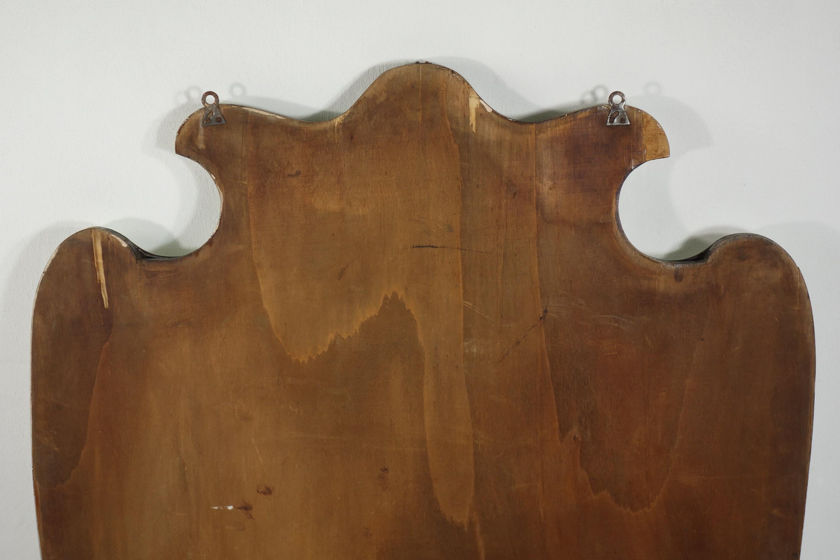 1930 Pietro Chiesa Art Deco Espejo de pared italiano de cristal grabado en venta 3