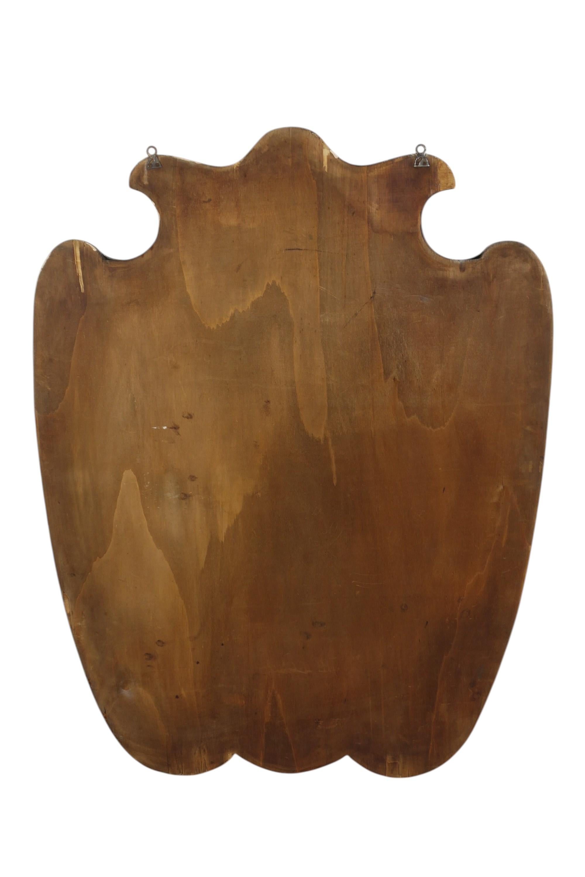 1930 Pietro Chiesa Art Deco Espejo de pared italiano de cristal grabado en venta 2