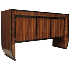 Art Deco Rectangular Walnut Wood Italian Sideboards, 1930