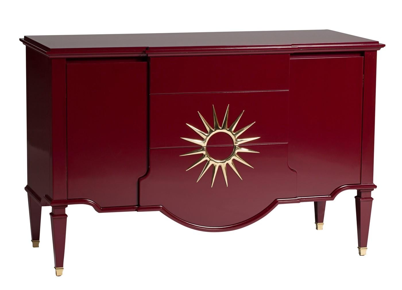 Painted 1930 Red Sideboard
