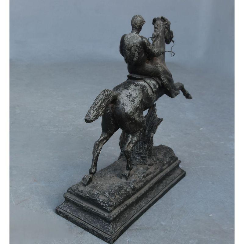 20th Century 1930 Regulate Sculpture Jockey and his Horse For Sale