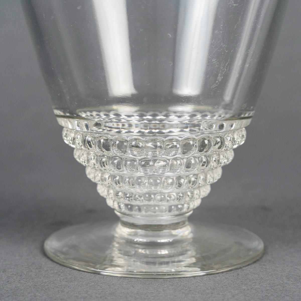 Molded 1930 René Lalique - Art Deco Decanter Nipppon Clear Glass