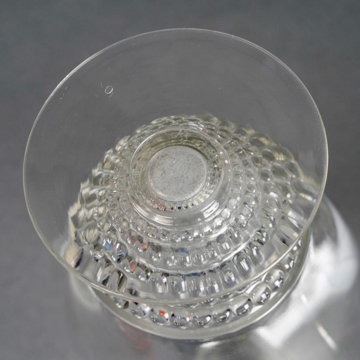 1930 René Lalique - Art Deco Decanter Nipppon Clear Glass In Good Condition In Boulogne Billancourt, FR