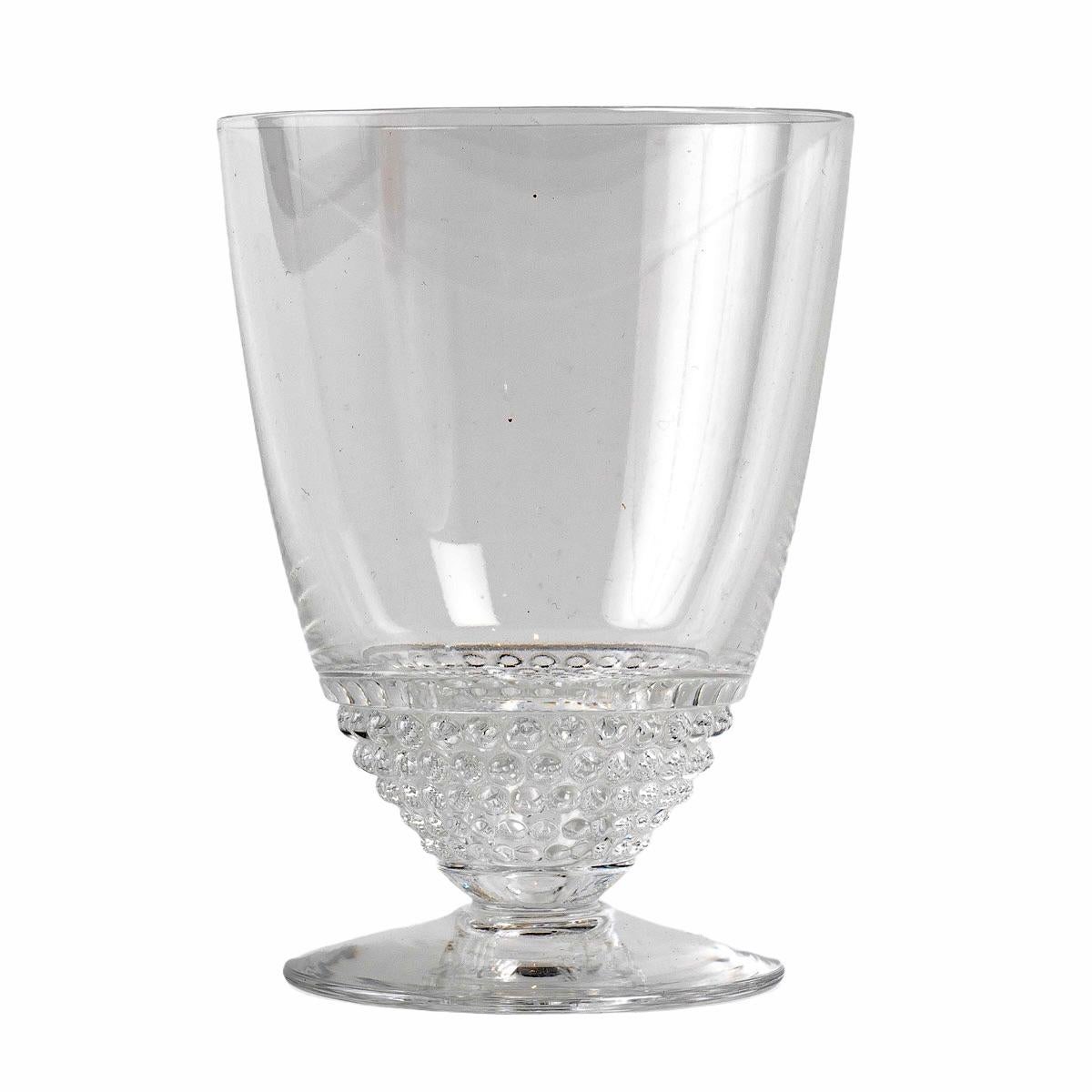 Set of 12 glasses made by René Lalique in 1930. Model is named 