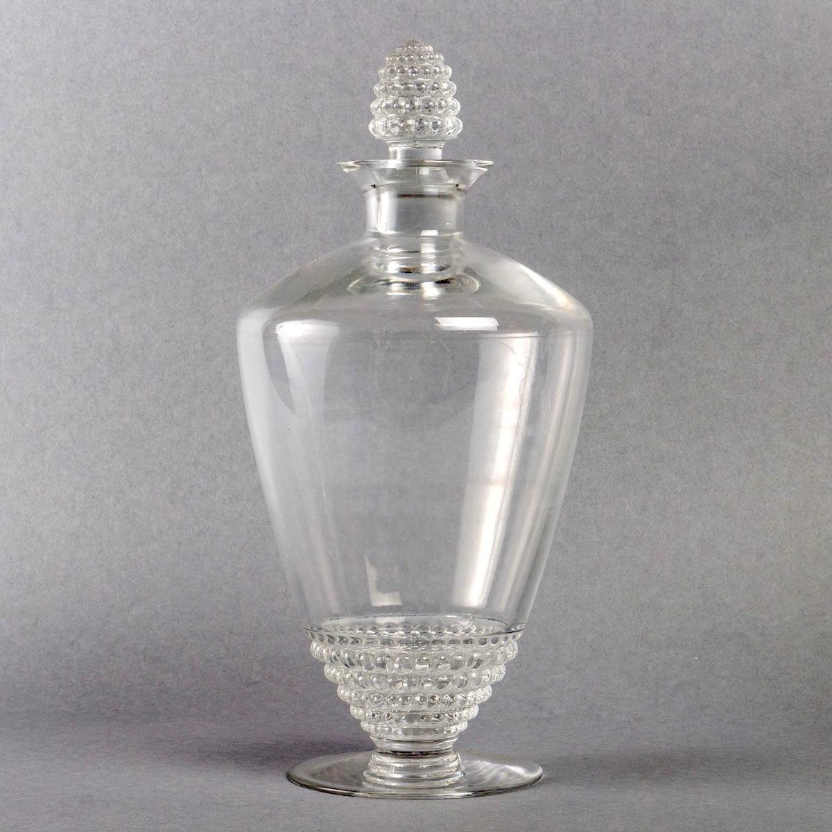 Art Deco 1930 René Lalique Set of 32 Pieces Nippon, 30 Glasses, 1 Pitcher, 1 Decanter