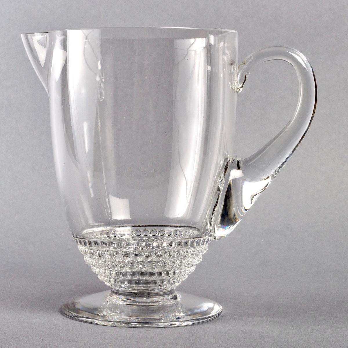 1930 René Lalique Set of 32 Pieces Nippon, 30 Glasses, 1 Pitcher, 1 Decanter 1