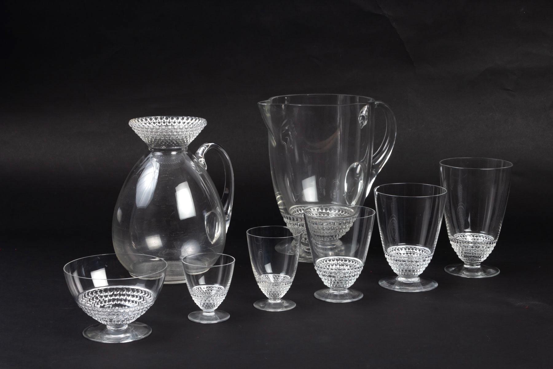Set of 62 pieces made by René Lalique in 1930. 
Model is called 