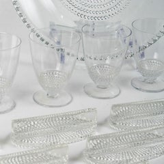 1930 René Lalique - Set Of Tablewares Glasses Nippon Glass - 14 Pieces