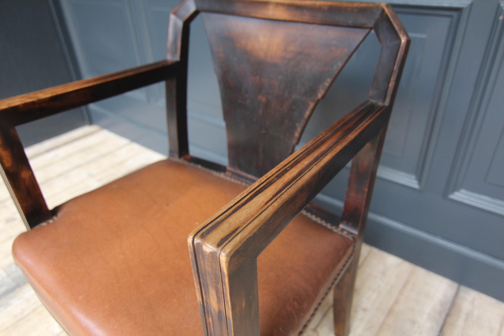 Faux Leather 1930´s Art Deco Armchair For Sale